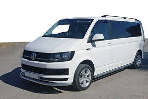 Нижняя одинарная губа ST008 (нерж) 60 мм для Volkswagen T6 2015-2024,