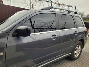 Нижняя окантовка окон (6 шт, нерж) для Mitsubishi Outlander 2001-2006 гг