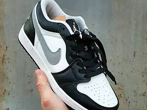 Nike Air Jordan 1 Low •Чорно-біло-сірий• 36 41