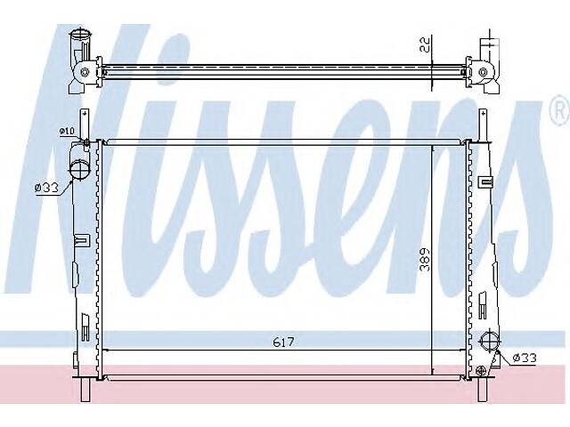 Nissens 620411. Радиатор, охлаждение двигателя