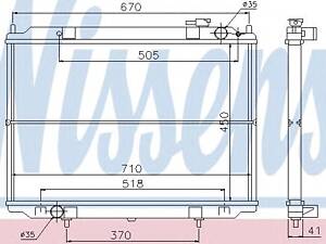 Nissens 67356. Радиатор, охлаждение двигателя