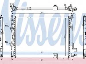 Nissens 67360. Радиатор, охлаждение двигателя