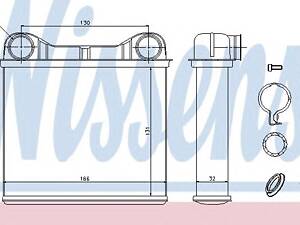 Nissens 72049. Радиатор печки