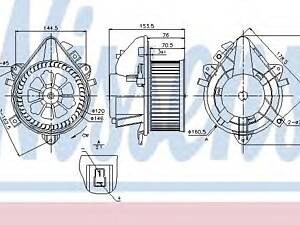 Nissens 87124. Вентилятор салону