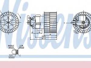 Nissens 87154. Вентилятор салону