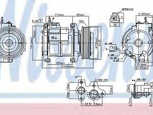 Nissens 890128. Компрессор кондиционера