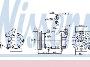 Nissens 89332. Компресор кондиціонера