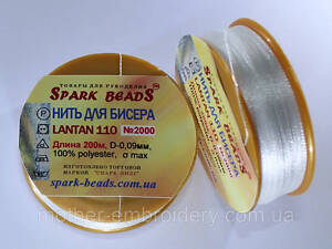 Нить для бисера, бисерная нить Tytan ' Лантан (Lantan)' 200 м Spark Beads бисероплетение котушка мулине