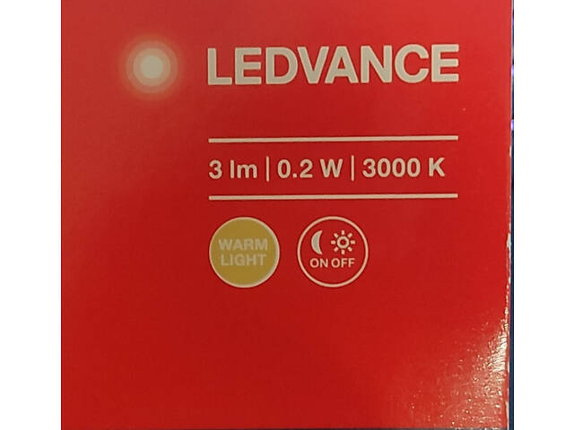 Нічник 0.2W 220V 3lm 3000K 65x73x84mm [4058075266803] Ledvance LUNETTA Hall з датчиком освітленості в розетку - Фото 4