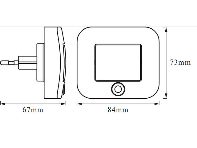 Ночник 0.70W 220V 10lm 3000K 67x73x84mm [4058075266780] Ledvance LUNETTA Hall Sensor с сенсором движения и - Фото 3