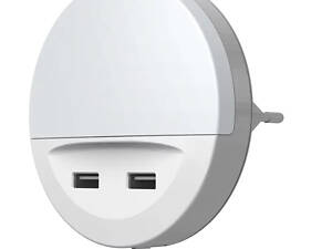 Нічник 13W 220V 3lm 3000K 80x90mm [4058075266902] Ledvance LUNETTA EDGE USB A&C з датчиком освітленості