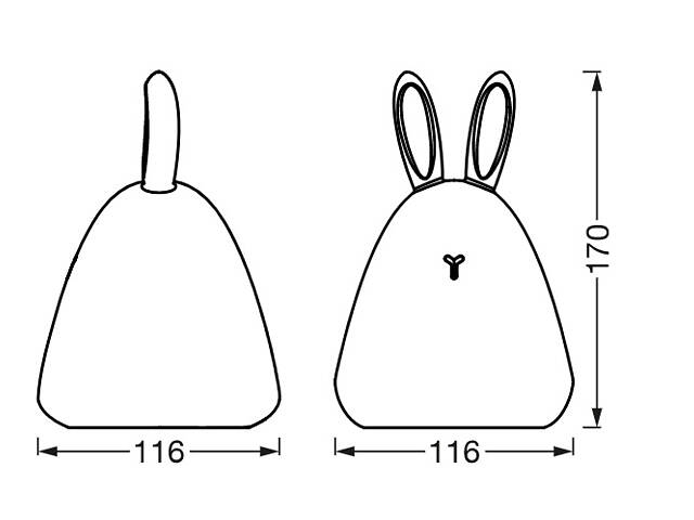 Нічник 2.50W 5V 20lm 3000K 1200mAh 200x115x141mm [4058075602113] Ledvance NIGHTLUX TOUCH на акумуляторі - Фото 3