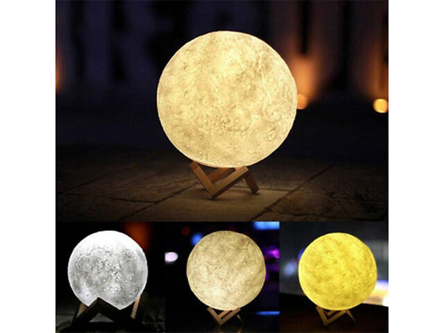 Нічник світиться місяць Moon Lamp 13 см, Нічник для дитини на ніч, Нічник для гарного сну дитини - Фото 7