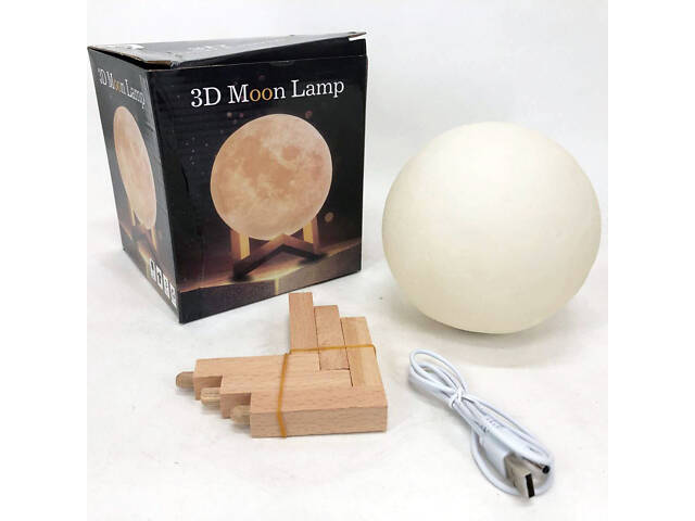 Нічник світиться місяць Moon Lamp 13 см, Нічник для дитини на ніч, Нічник для гарного сну дитини - Фото 11