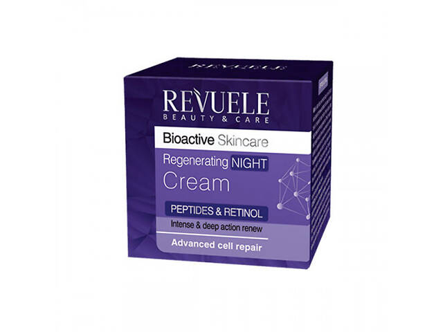 Ночной крем для лица Revuele Bioactive Peptids & Retinol Regenerating омолаживающий, 50 мл