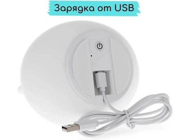 Нічний LED світильник силіконовий Зайчик з акумулятором - Фото 6