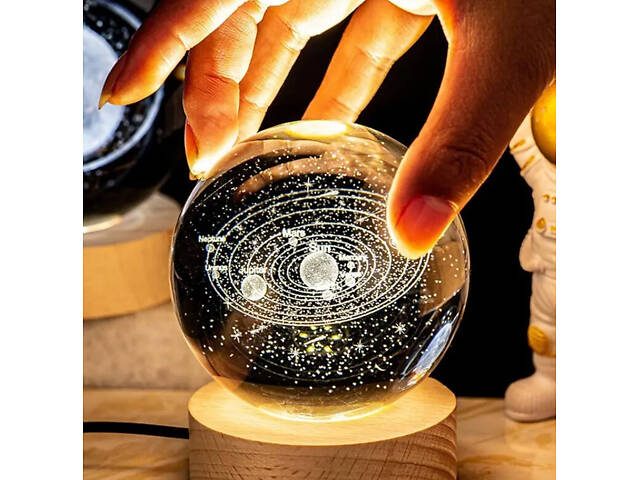 Нічник 3D Куля з сонячною системою 9321 - Фото 3