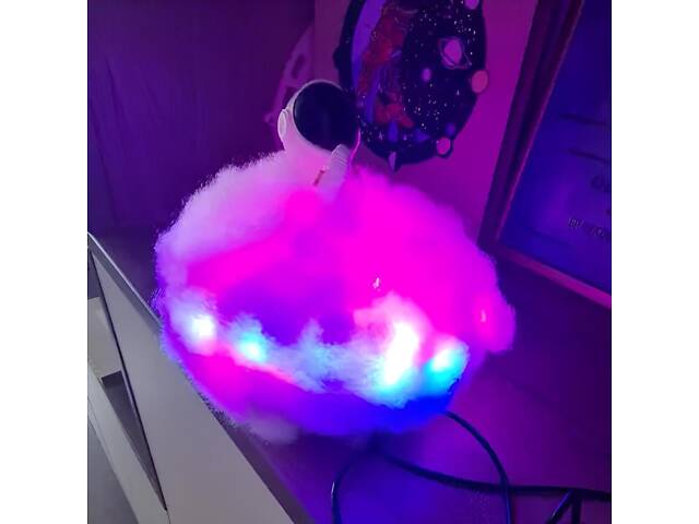 Нічник Астронавт на хмарі RESTEQ — світлодіодна лампа з пультом, 200 режимів, USB RGB - Фото 2