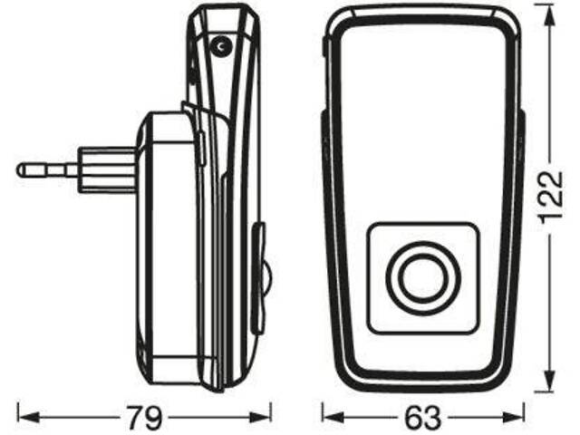 Нічник-ліхтар 2.00W 230V 10-20lm 3000-6500K 250mAh 63x122x79mm [4099854530739] Osram LUNETTA TORCH - Фото 2