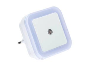 Ночник LED в розетку із датчиком освітлення Синій №250
