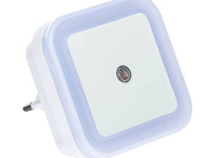 Ночник LED в розетку із датчиком освітлення Синій №250