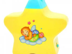 Нічник проектор музичний на батарейках Зірочка 8661