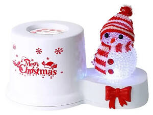 Нічник проєктор сніговик на підставці 3 Вт світлодіодний від USB 185x115x95 мм White/Red