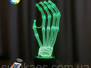 Нічник-світильник 3D 'Рука Скелета' 3DTOYSLAMP 26х14 см CL0029486