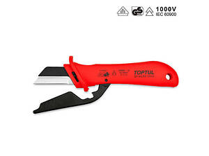 Нож для снятия изоляции с пяткой TOPTUL 1000V VDE SFAC5018V4