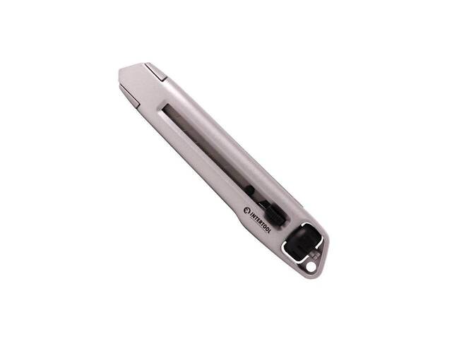 Нож Intertool - 18 мм двойной фиксатор, металлический - Фото NaN Нож Intertool - 18 мм двойной фиксатор, металлический - Фото NaN
