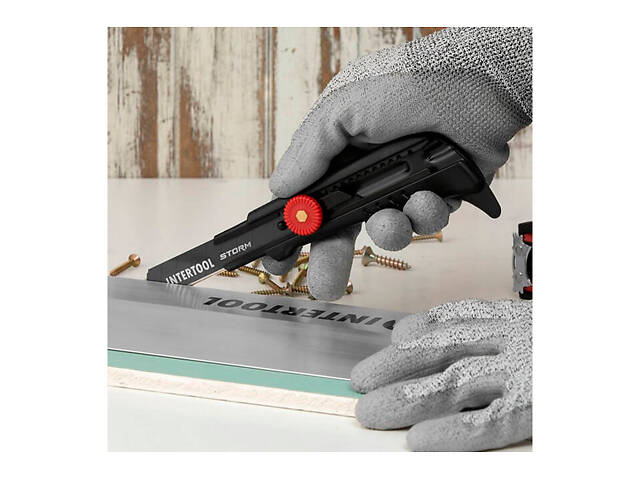 Ніж сегментний Intertool-Storm 18 мм гвинтовий для лінолеуму (HT-0539) - Фото 2