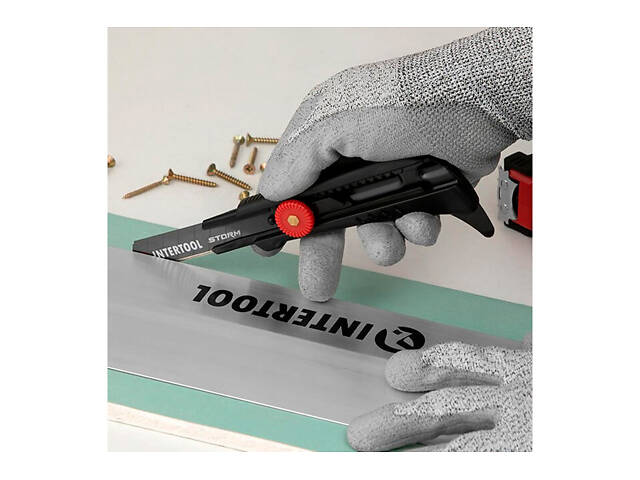 Ніж сегментний Intertool-Storm 18 мм гвинтовий для лінолеуму (HT-0539) - Фото 3