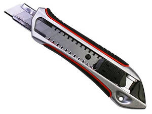 Нож выдвижное сегментное лезвие 18 мм SK5 фиксатор Zn/TPR/ABS YATO YT-75121