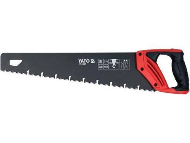 Ножовка по дереву 450 мм 7 зубов/1 PTFE YATO YT-31097 - Фото 1