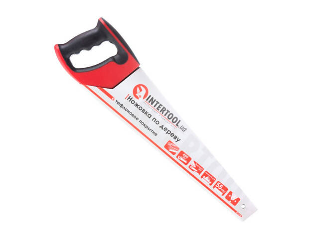 Ножовка по дереву Intertool - 450 мм тройная заточка 7T х 1' с тефлоновым покрытием - Фото 6