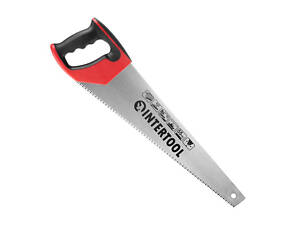 Ножівка по дереву Intertool 450 мм потрійна заточка 7T х 1' (HT-3105)