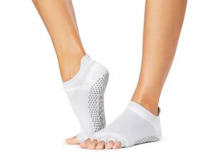 Шкарпетки для йоги ToeSox Half Toe Low Rise Grip Saltwater Stripe Tie Dye M 39-42.5 Світло-сірий.
