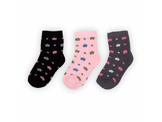 Шкарпетки дитячі махрові для дівчинки Gabbi NSD-602 18-20 Різнокольорові 6 шт (90602) - Фото 1