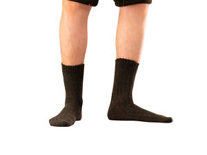 Шкарпетки темно-зелені хакі з натуральної овечої вовни «Nebat» 43-46