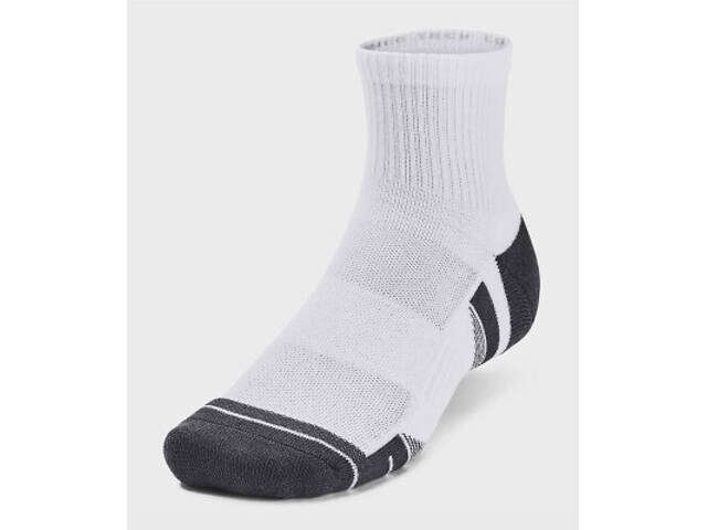 Носки Under Armour 1379510-100 Performance Tech 3 пари Qtr білий LG (196884002114) - Фото 2