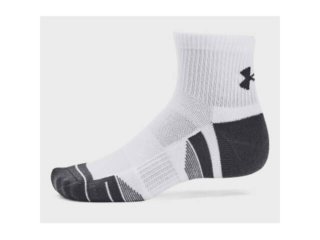 Носки Under Armour 1379510-100 Performance Tech 3 пари Qtr білий LG (196884002114) - Фото 3