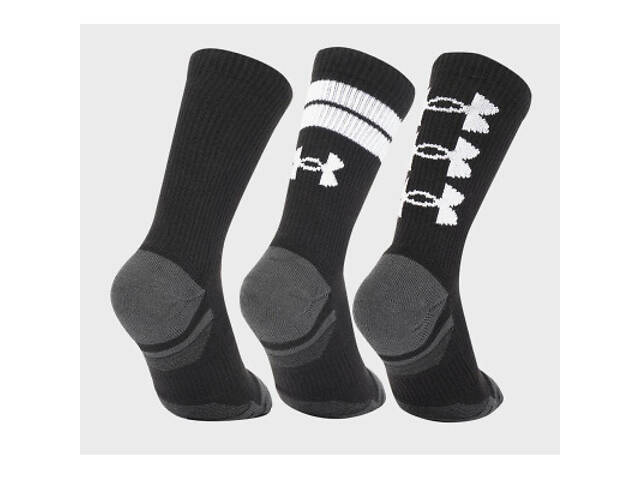 Носки Under Armour 1379515-002 Perf Tech Nov 3 пари Crew чорний XL (196884681999) - Фото 2
