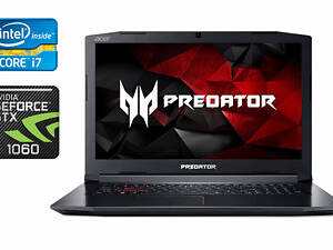 Ноутбук Acer Predator PH 317-51/ 17.3' (1920x1080) IPS/ i7-7700HQ/ 32GB RAM/ 256GB SSD/ GeForce GTX 1060 6GB