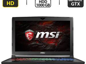 Ігровий ноутбук б-клас MSI GT62VR 6RE Dominator Pro/ 15.6' (1920x1080)/ i7-6700HQ/ 16GB RAM/ 256GB SSD/ GTX 1070 8GB