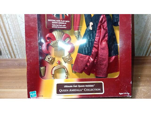 НОВАЯ Редкая Коллекционная Кукла Hasbro 1998 Star Wars Ultimate Hair Queen Amidala Серия 'Queen Amidala' 61778 из США - Фото 11