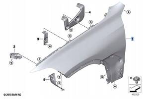 Нове переднє праве крило BMW X6 G06 8737622