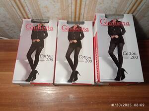 Нові Утеплені Жіночі Колготи Giulietta Котонові 200 DEN Розмір 3 / М та 4 / L - 3 Кольори - Знижка на Кількості!