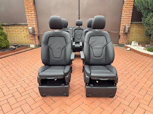 Новий оригінальний 7-ми містний комплект сидінь Мерседес V-класу w447, шкіра Лугано, 2024 рік