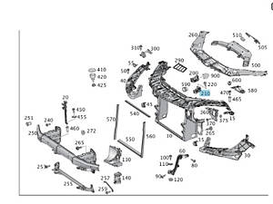 Новое Mercedes-Benz A2048800260 Новый замок - фиксатор капота боковой нижний E-Class W212 W213 C238 C-Class W204 W205