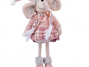 Новогодняя фигурка Novogod`ko Мышонок Девочка в розовом, 59 см (974786)